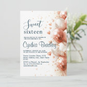 バルーン&紙吹雪Sweet sixteen誕生日パーティー 招待状 (スタンド正面)