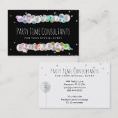 *~*バルーン-虹のパーティーイベントプランナーフェスティバル 名刺 (正面/裏面)