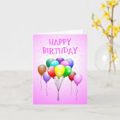 バルーン 誕生日カード カード (黄色い花)