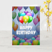 バルーン 誕生日カード カード (黄色い花)