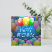 バルーン 誕生日カード カード (スタンド正面)