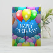 バルーン 誕生日カード カード (スタンド正面)
