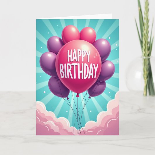 バルーン 誕生日カード カード (正面)
