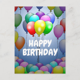 バルーン 誕生日カード ポストカード