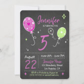 バルーン | 誕生日シャルボード招待状 招待状 (正面)