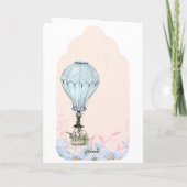 バルーン、飛んでいる誕生日バルーン カード (裏面)