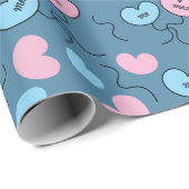 バルーン「Mr.」と「Mrs.」エンゲージメントシャワーギフトシームレス ラッピングペーパー (ロールコーナー)