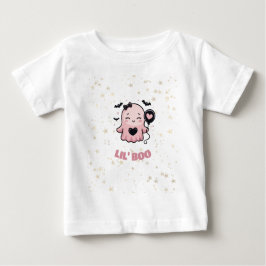 バルーンTシャツ付き可愛いピンク幽霊LIL' BOO ベビーTシャツ