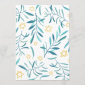 バル・バット・ミッツァージュダイックウェディング ボタニカルカスタム メニュー (裏面)