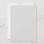 バル ミッツヴァー シルバー ブラック ホワイト スター オブ デイビッド 招待状 (裏面)