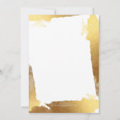 バル ミツバの招待状 モダン ラグジュアリー ゴールドの縁取り 招待状 (裏面)