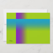 バル ミツバの紫とターコイズ、どんな色にも 招待状 (裏面)