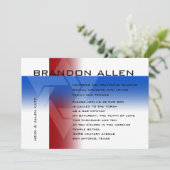 バル ミツバの赤と青（どんな色にも） 招待状 (スタンド正面)