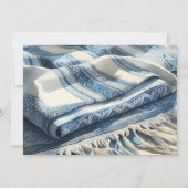 バル・ミツバ・ウォーターカラー・タリット4 招待状 (裏面)