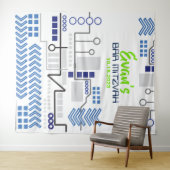 バル ミツバ・デジタル フォトブース パーティー 背景 タペストリー (インサイチュ(横))