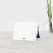 バル・ミツバ ナビーブルーアゲート スクリプト シンプル ミニマル サンキューカード (裏面)