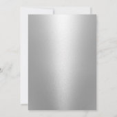 バル ミツバ ユダヤの星 スター オブ デイビッド モダン シルバー 招待状 (裏面)