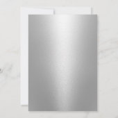 バル ミツバ ユダヤ教の星 ダビデ 現代のシルバー 招待状 (裏面)