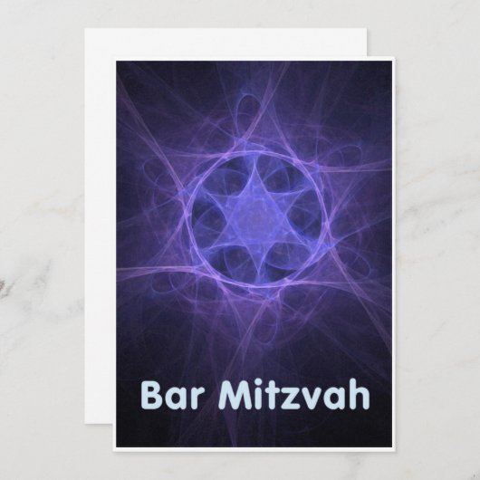 バル・ミツバ 招待状 (正面/裏面)