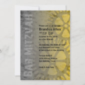 バル ミツバ 青年工業的 グランジ 自分の色に黄色 招待状 (正面)