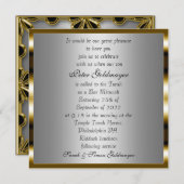 バル ミツバ 13歳の儀式 招待状 ゴールド (正面/裏面)