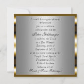 バル ミツバ 13歳の儀式 招待状 ゴールド (正面)