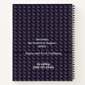 バル ミツバ 13歳の誕生日 現代的なデザイン ノートブック (裏面)