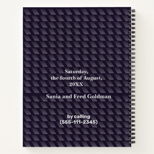 バル ミツバ 13歳の誕生日 現代的なデザイン ノートブック (裏面)