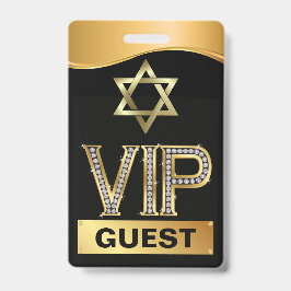 バル ミツバ VIP ラニヤード バッジ - 裏側を参照