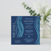 バル・ミツヴァの祈りのショール招待状 招待状 (スタンド正面)