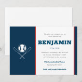 バル・ミツヴァ招待状 野球しようぜ 招待状 (正面/裏面)