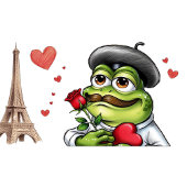 バレおもしろいンスフランスのデーのためのロマンチックなカエル コーヒーマグカップ