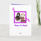 バレおもしろいンタインデーカード、カワイトバスセット&フラワー付き カード (裏面)