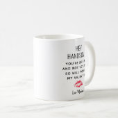 バレおもしろいンティネス日詩ボーイフレンドパーソナライズされた コーヒーマグカップ (正面右)