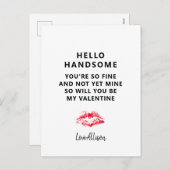 バレおもしろいンティーンズデイボーイフレンドパーソナライズされた詩 シーズンポストカード (正面/裏面)