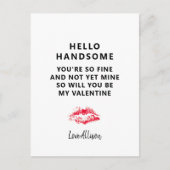 バレおもしろいンティーンズデイボーイフレンドパーソナライズされた詩 シーズンポストカード (正面)