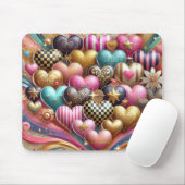 バレかわいらしンカラフル・デイハート マウスパッド (マウス)