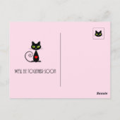 バレつるンタインの黒猫ぶら下がったが可愛い ポストカード (裏面)