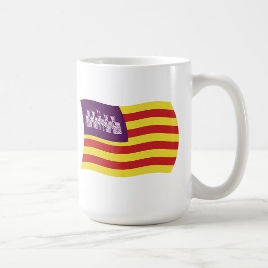 バレアレス諸島の旗マグカップ コーヒーマグカップ (右)