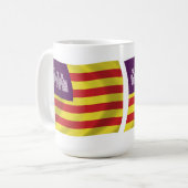 バレアレス諸島の旗マグカップ コーヒーマグカップ (正面左)