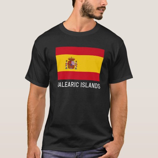 バレアレス諸島スペイン国旗エスクード・バンデラ Tシャツ (正面)