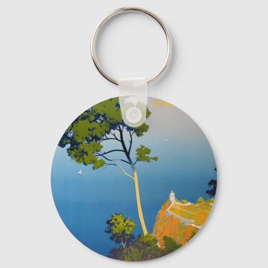 バレアレス諸島ヴィンテージフランスの旅行 キーホルダー (正面)