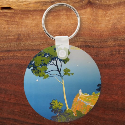 バレアレス諸島ヴィンテージフランスの旅行 キーホルダー (正面)