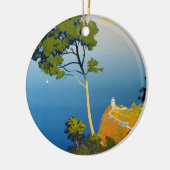 バレアレス諸島ヴィンテージフランスの旅行 セラミックオーナメント (左)