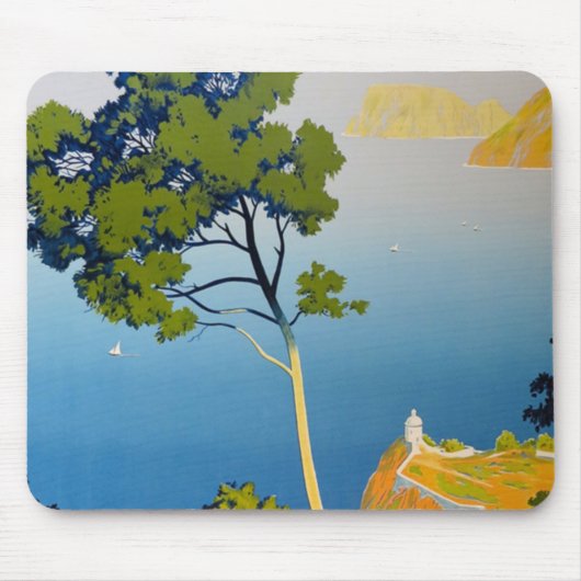 バレアレス諸島ヴィンテージフランスの旅行 マウスパッド (正面)