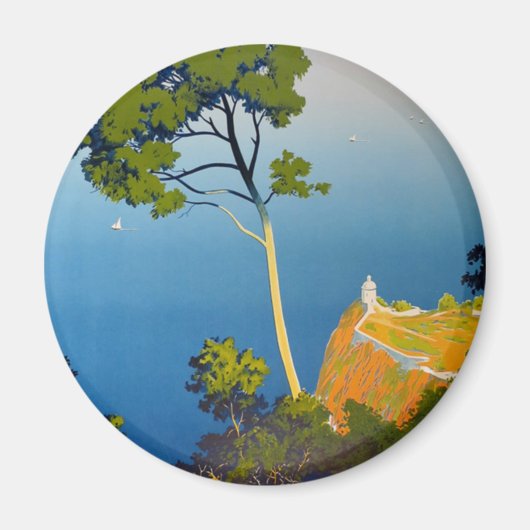 バレアレス諸島ヴィンテージフランスの旅行 マグネット (正面)