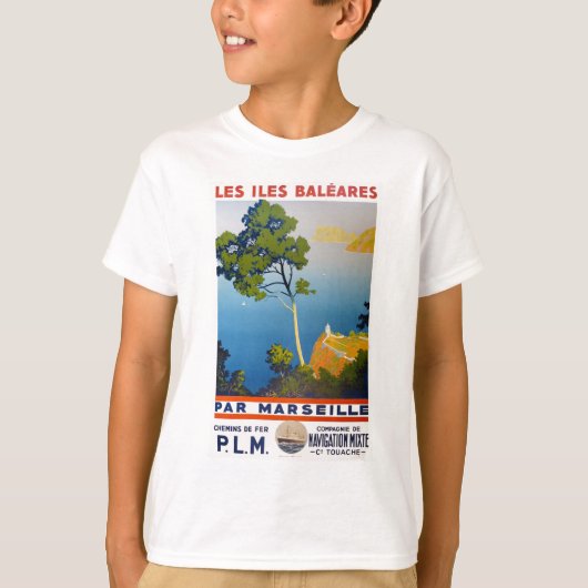 バレアレス諸島ヴィンテージフランスの旅行 Tシャツ (正面)