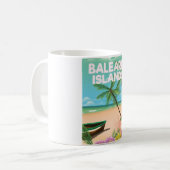 バレアレス諸島 ビーチ 旅行 ポスター コーヒーマグカップ (正面左)