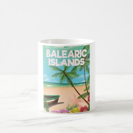 バレアレス諸島 ビーチ 旅行 ポスター コーヒーマグカップ (中央)