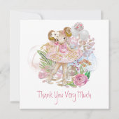 バレエお洒落ダンサーフローラピンク金ゴールドありがとう (正面)